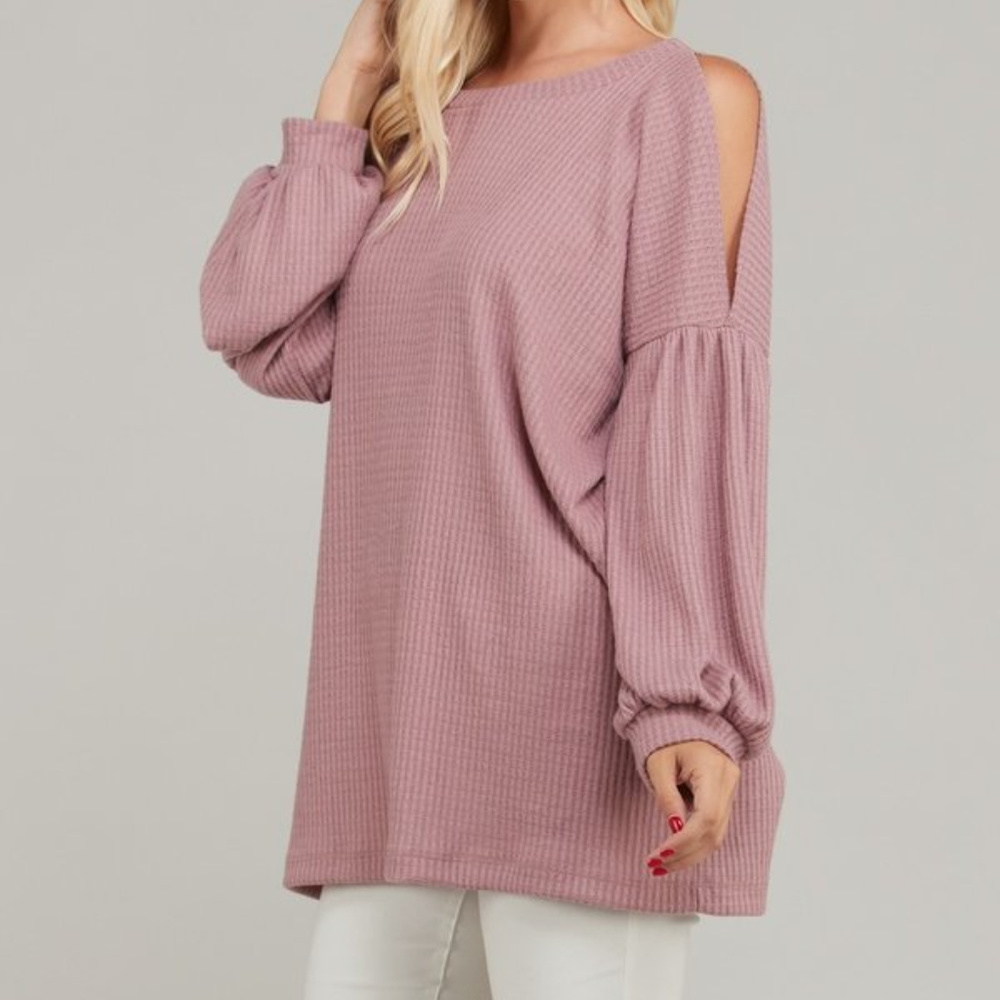 Cold Shoulder Pullover Sweater